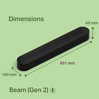 Sonos 5.1 Sonos Immersive set with Beam (Gen 2), Sub Mini and Era 100 SL Pair