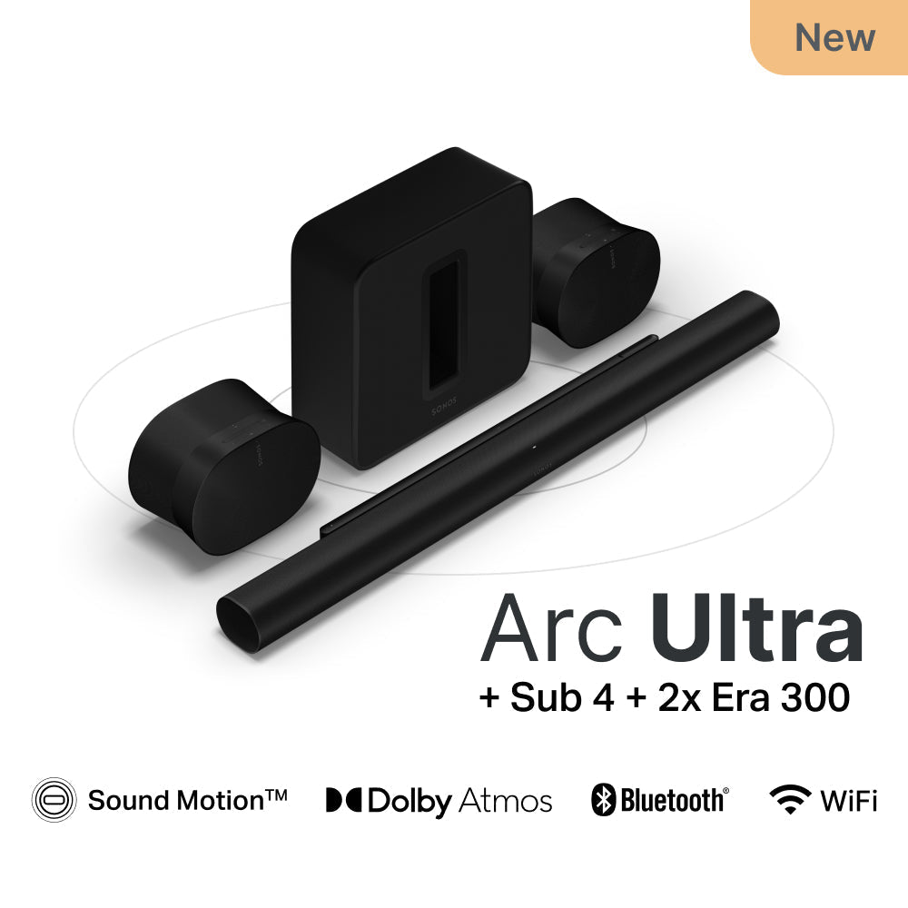 9.1.4 Sonos Immersive Set with Arc Ultra, Sub 4 and Era 300 Pair