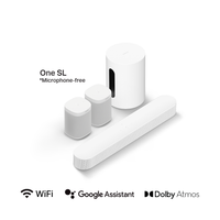 Sonos 5.1 with Sonos Beam (Gen 2), Sub Mini and One SL Set