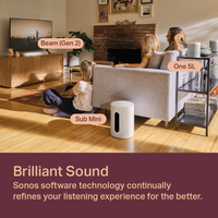 Sonos 5.1 with Sonos Beam (Gen 2), Sub Mini and One SL Set