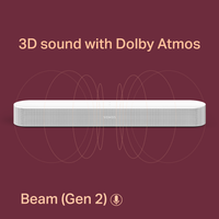 Sonos 5.1 Surround Sound Set with Beam (Gen 2), Sub and One SL