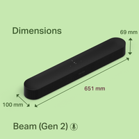 Sonos 5.1 Surround Sound Set with Beam (Gen 2), Sub and One SL